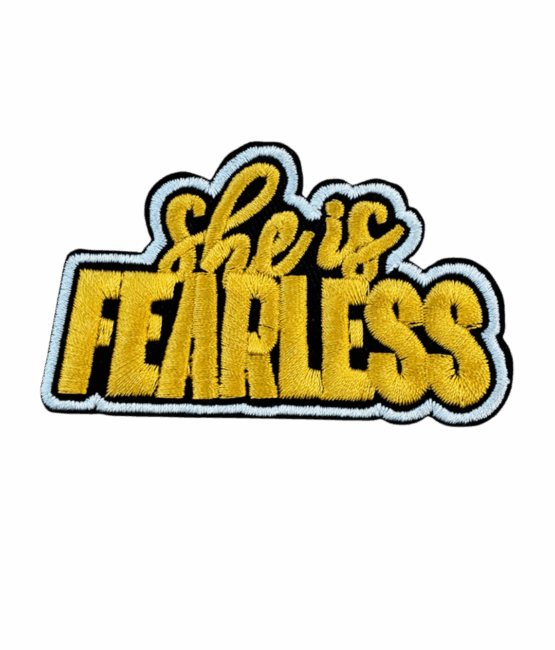She is fearless iron on embroidery patches