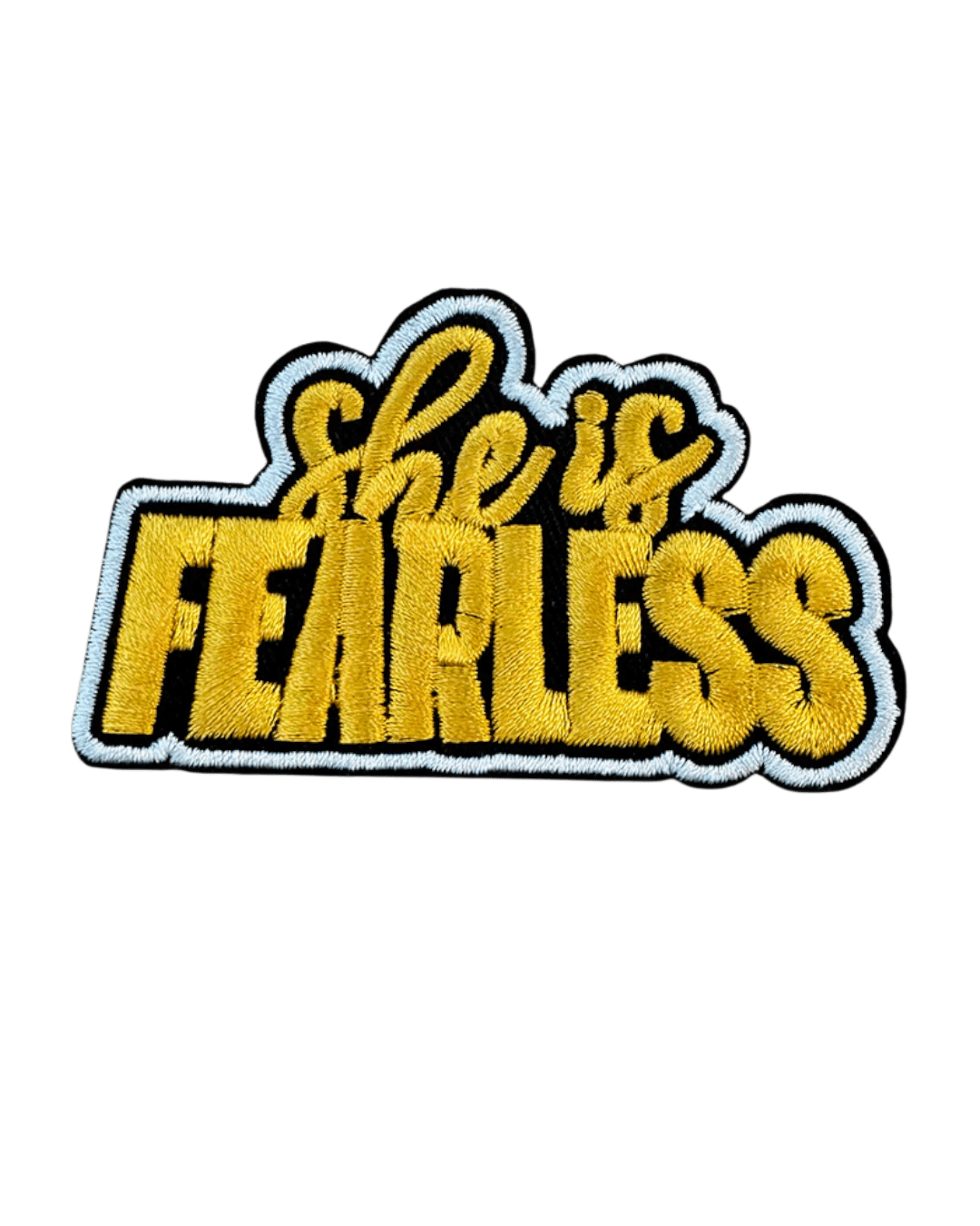 She is fearless iron on embroidery patches
