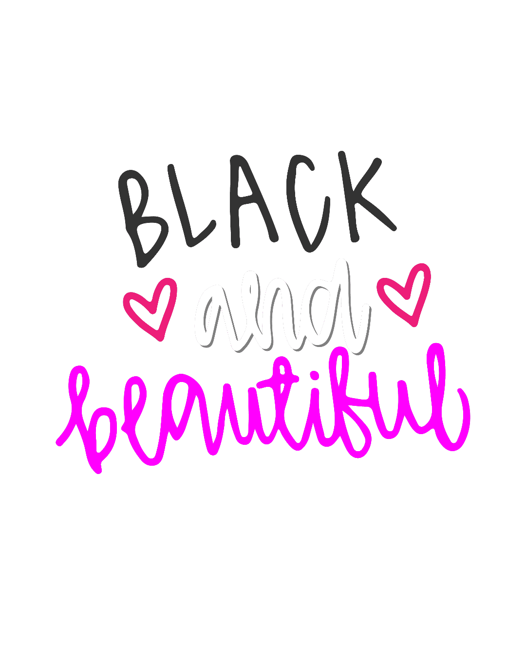 Black and beautiful iron on heat transfers