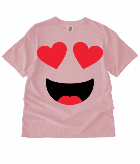Heart eyes Emoji heat transfers 7