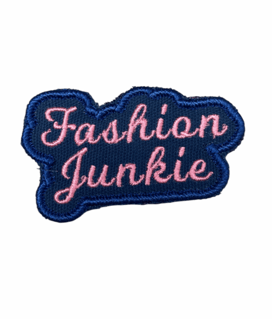 Fashion junkie iron on embroidery patches