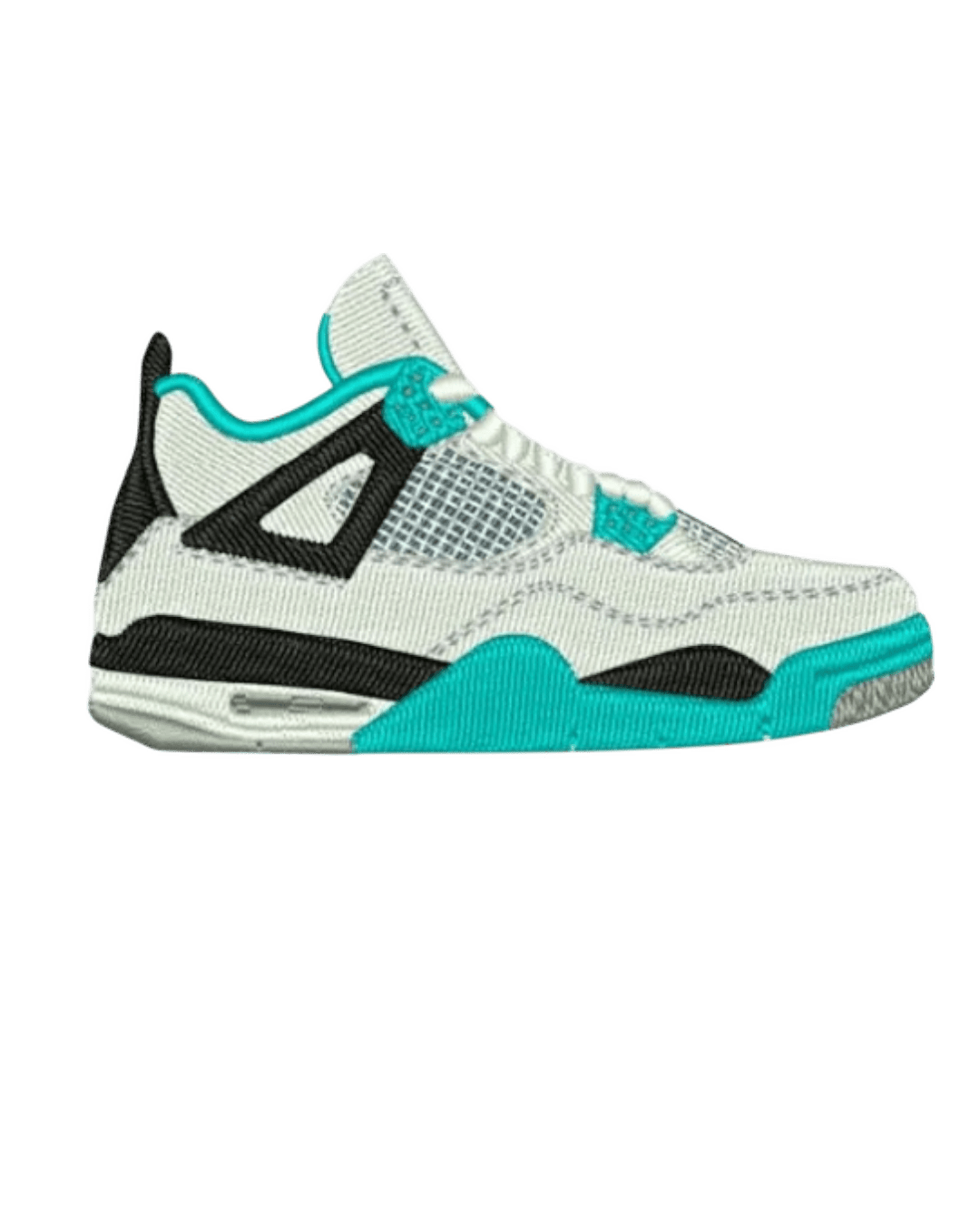 Fashion teal 4s sneaker iron on patches