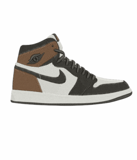 Fashion brown 1s sneaker iron on patches