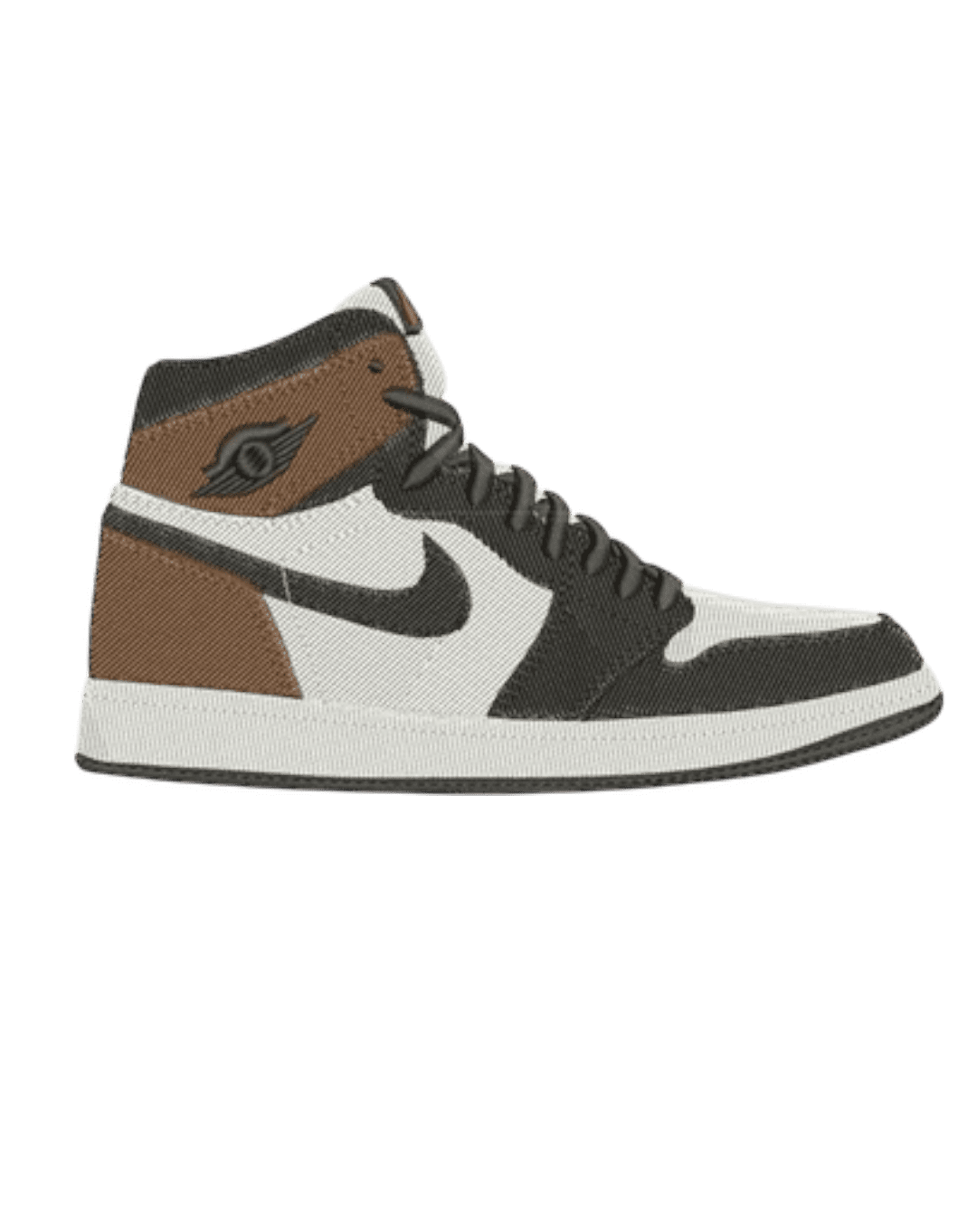 Fashion brown 1s sneaker iron on patches