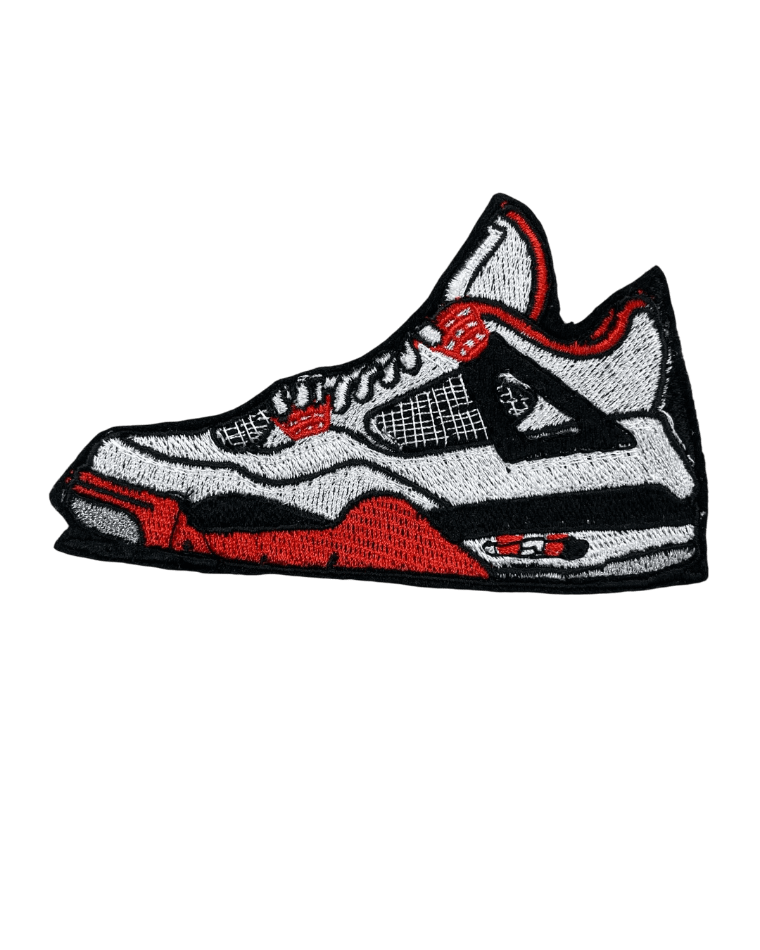 Red sneaker iron on embroidery patches