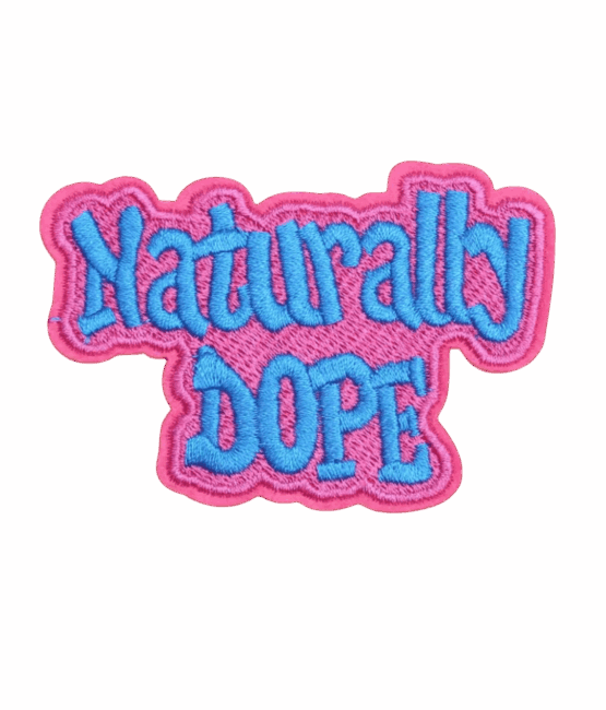 Naturally dope iron on embroidery patches