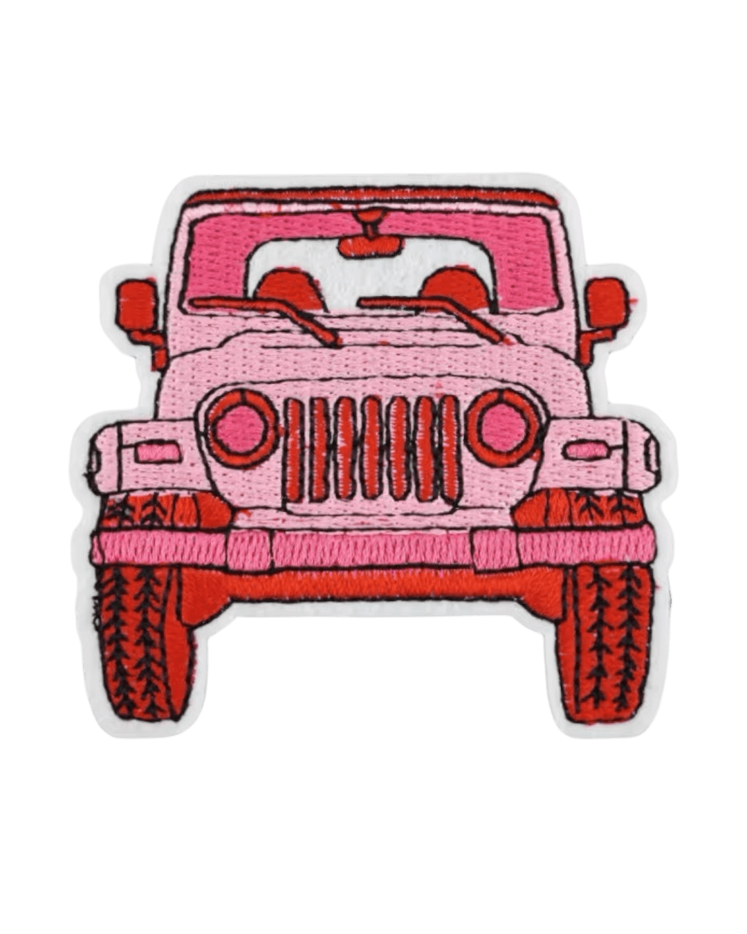 Pink jeep iron on car patches