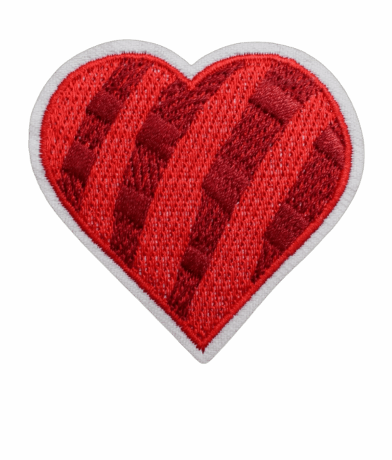 Stripe Heart iron on patches