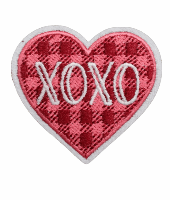 XOXO Heart iron on patches