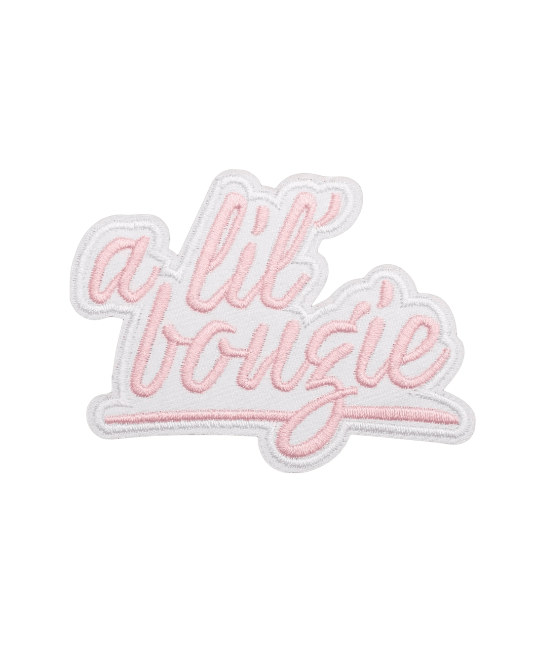 White Lil bougie iron on patch - Image 3