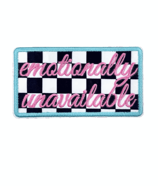 Emotional unavailable iron on embroidery patches
