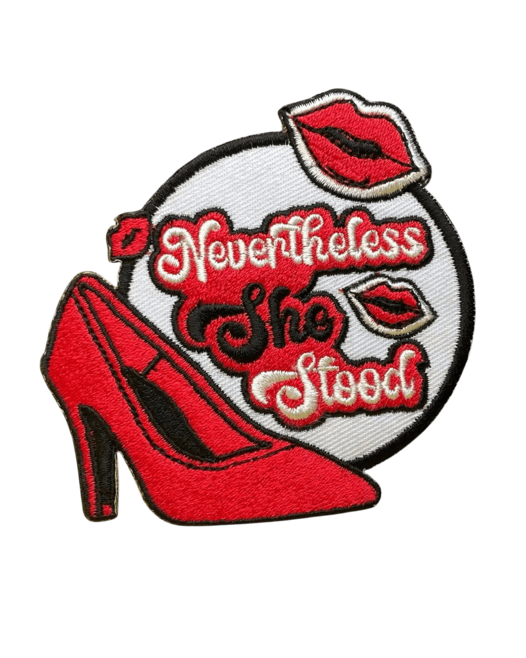 Nevertheless she stood iron on embroidery patches