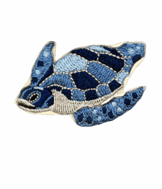 Blue  iron on turtle patches