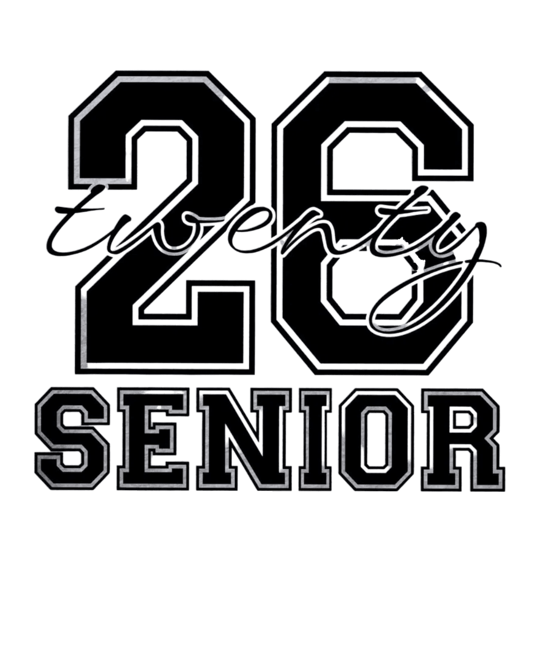 Senior 2026 graduation iron on heat transfers 3