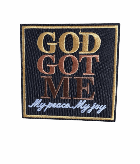 God got me iron on patch