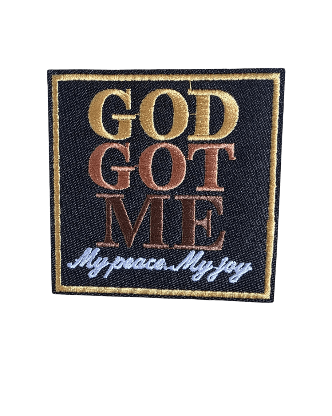 God got me iron on patch