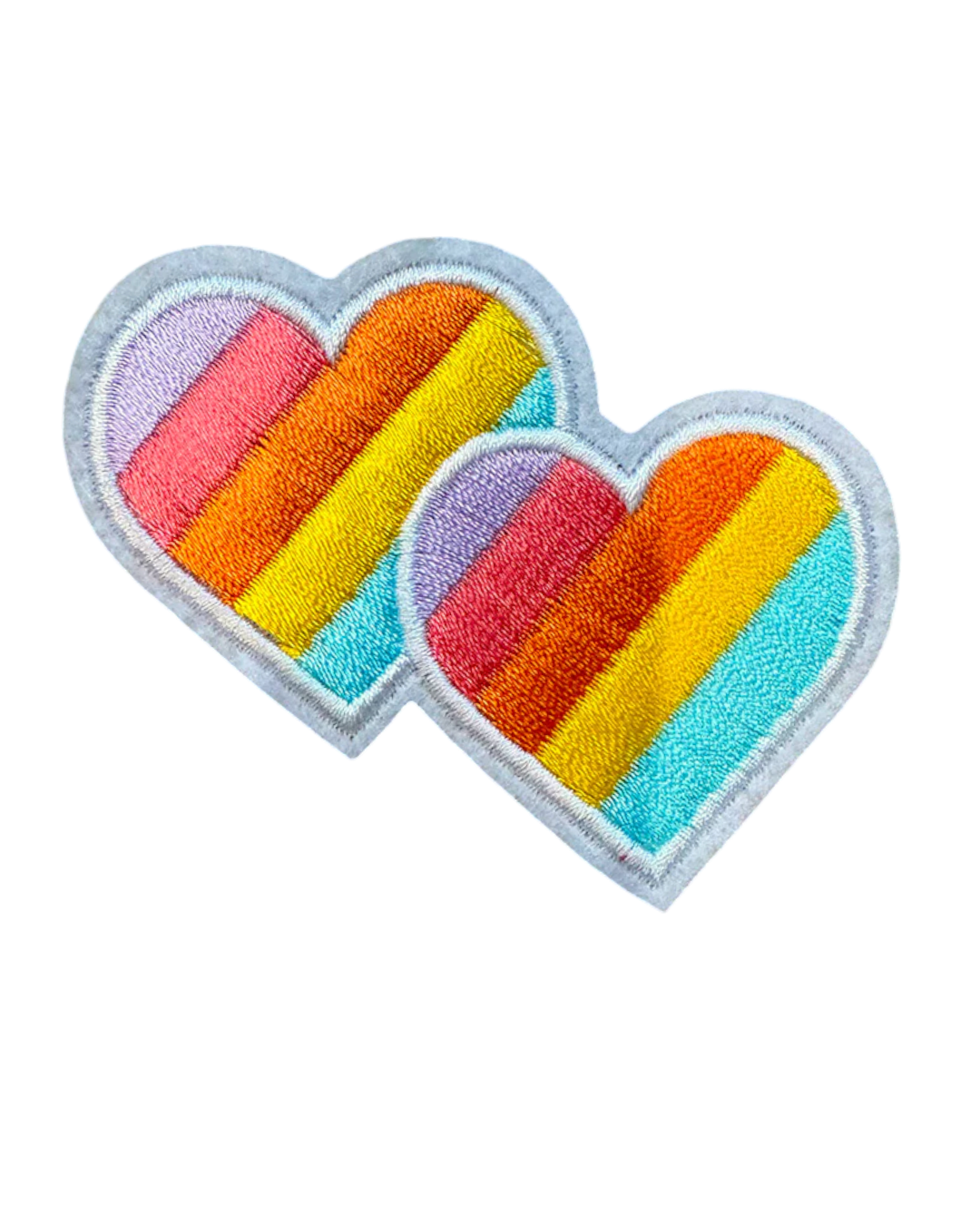 Double Heart iron on patches