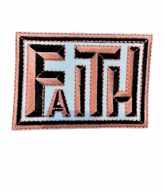 Faith iron on patch