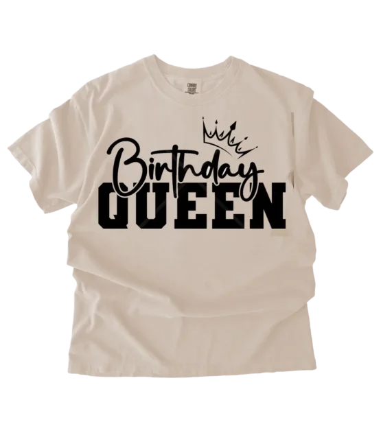 Birthday queen DTF birthday heat transfers