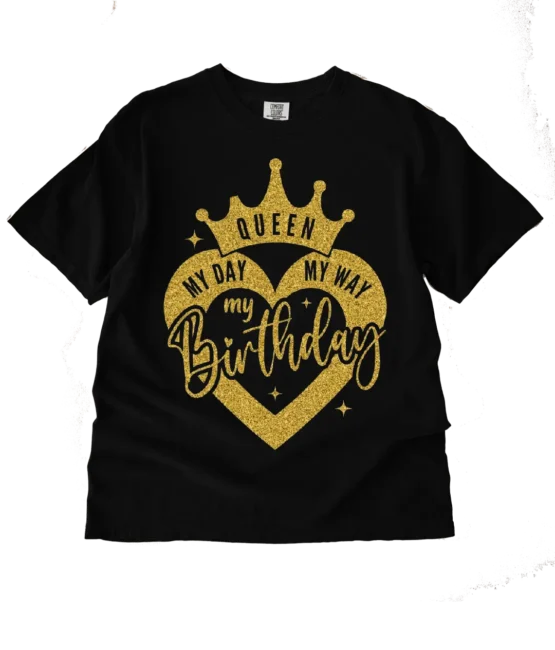 Birthday crown DTF birthday heat transfers