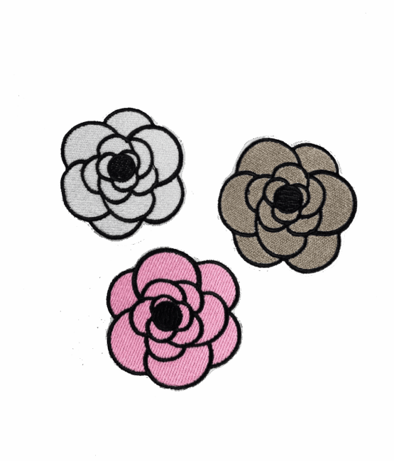 Embroidery iron on flower patches