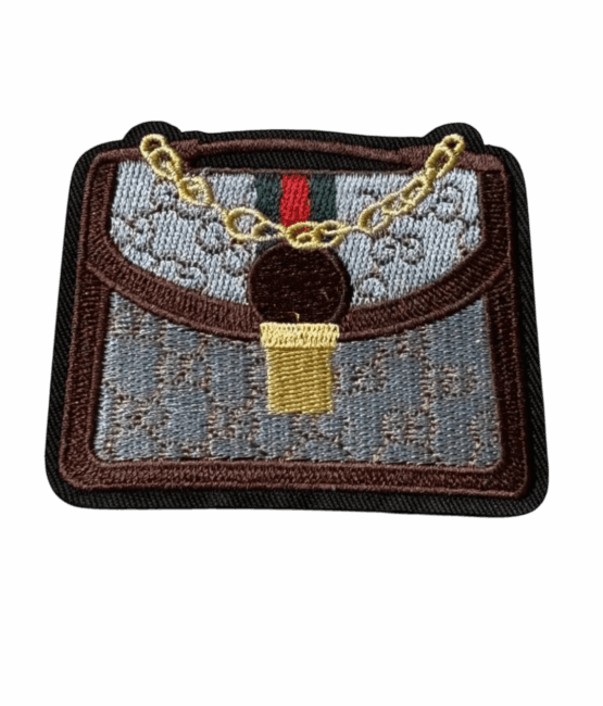 Fashion brown bag iron on patches