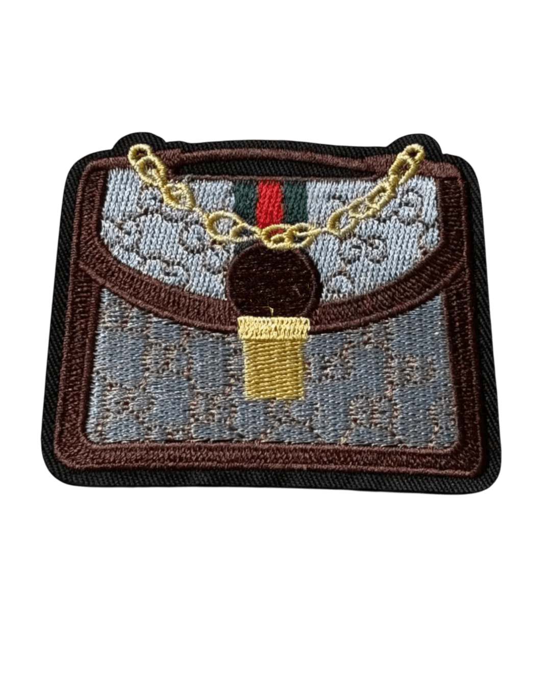 Fashion brown bag iron on patches