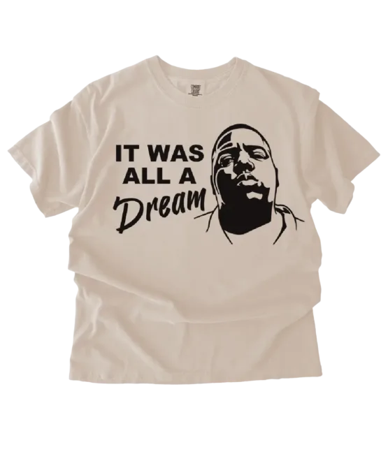 Biggie it was all a dream hiphop iron on heat transfers