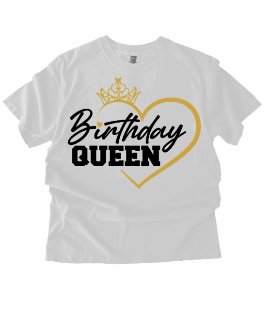 Birthday queen DTF birthday heat transfers