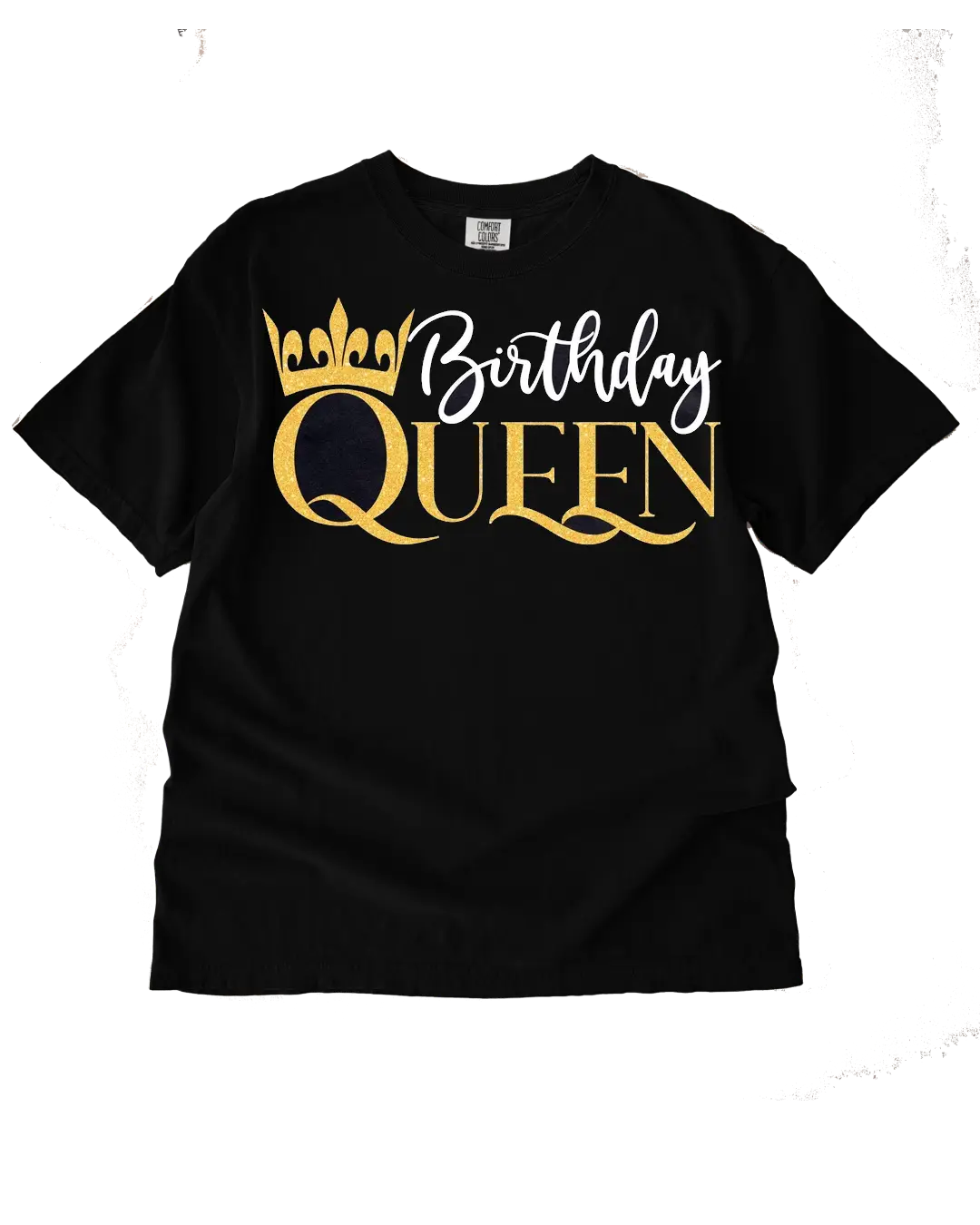 Gold Birthday queen DTF birthday heat transfers