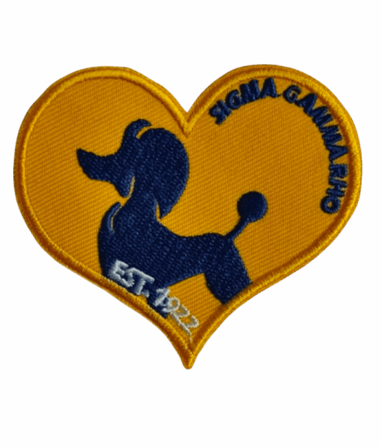 Heart SGRHO Sigma Gamma Rho patches 