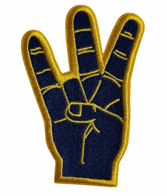Blue hand Sigma Gamma Rho Patches