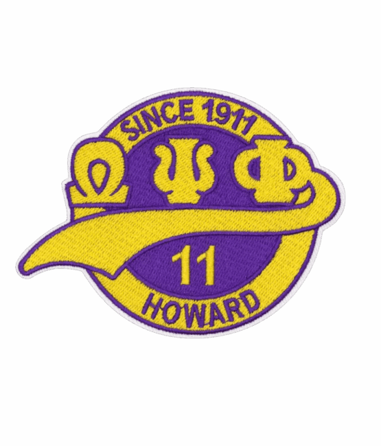 Howard Omega Psi Phi patches 