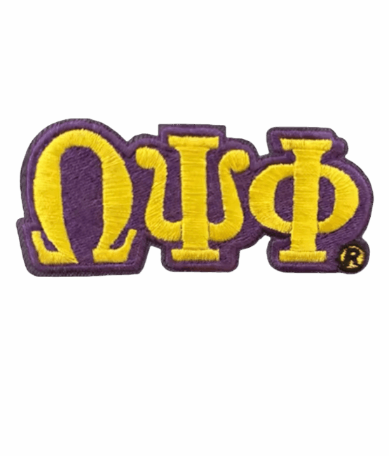 Letter Omega Psi Phi patches 