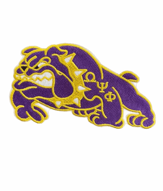 Bulldog Omega Psi Phi patches