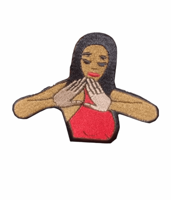 Afro hand Delta sigma theta patches