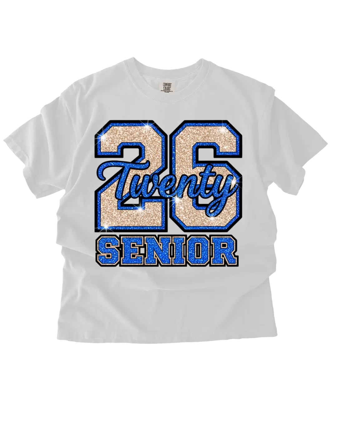 Blue Senior 2026 graduation iron on heat transfers