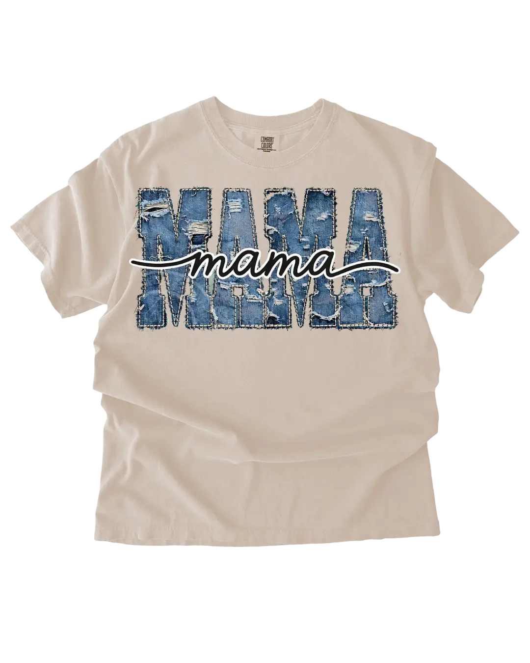 Faux denim Mama DTF transfers