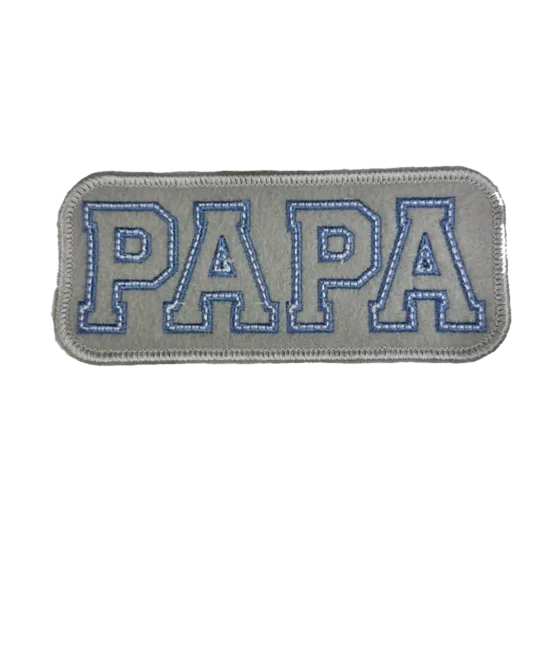 Papa iron on patches