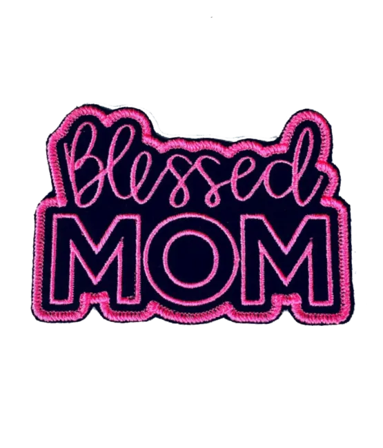 Blessed mom iron on patches