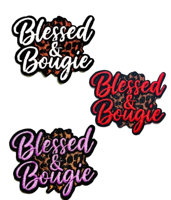 Blessed And bougie iron on patches