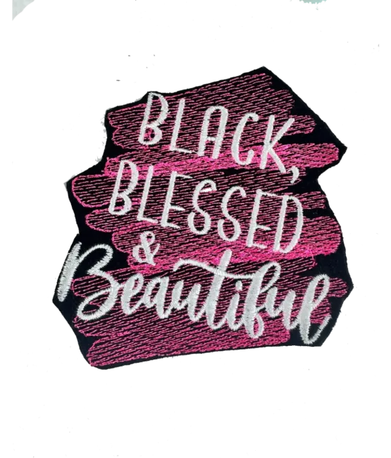 Black Blessed and Beautiful religious patches