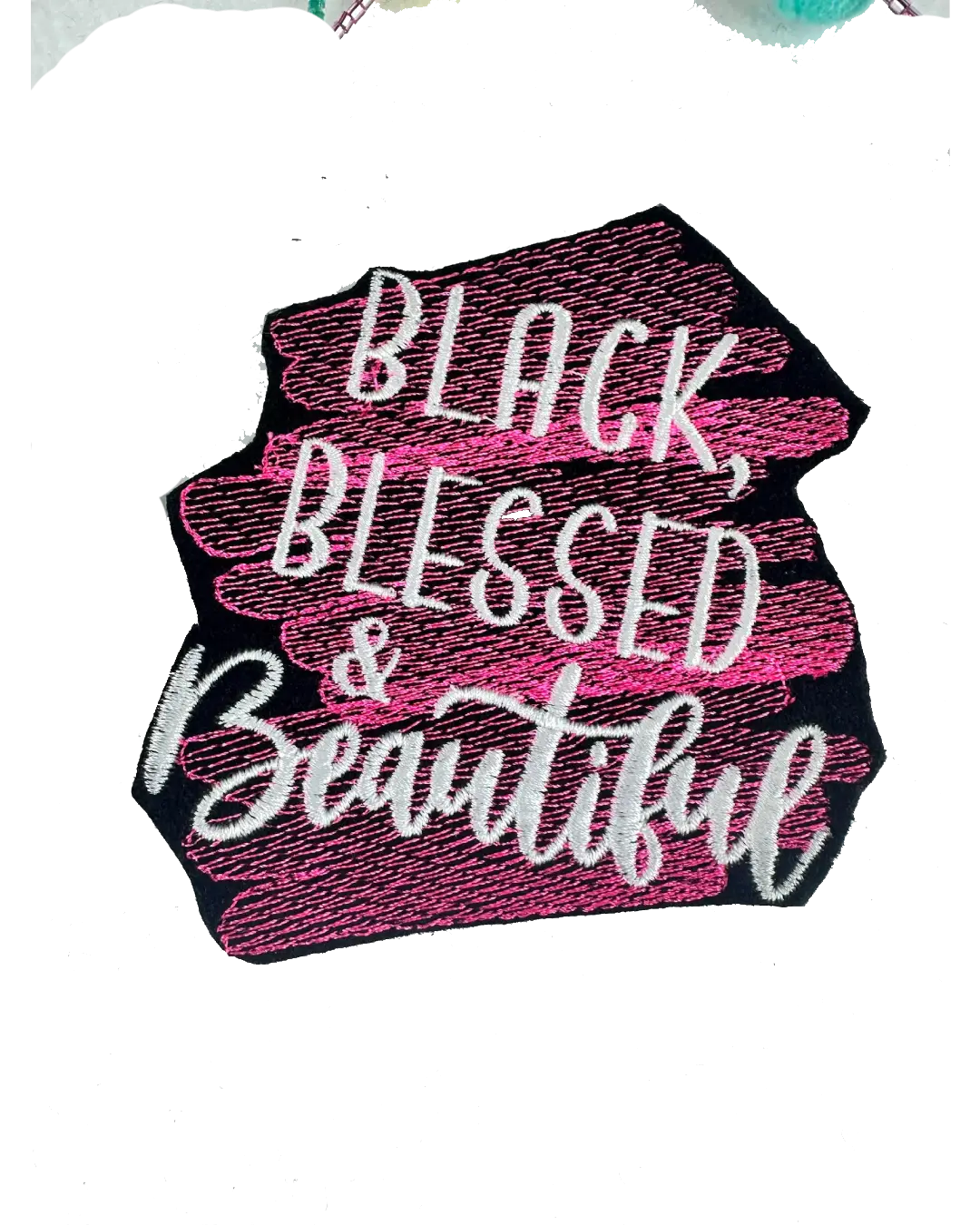 Black Blessed and Beautiful religious patches