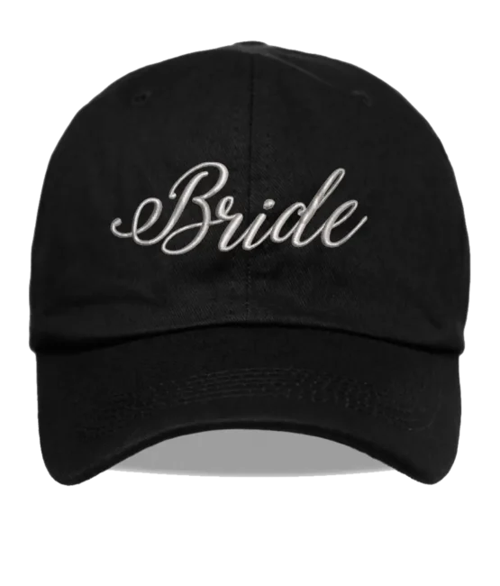BRIDE Embroidered Baseball Hat, Personalized Bachelorette Party Cap, Bridal Party Gift, Bridal Shower Gift, Bridesmaid Gifts