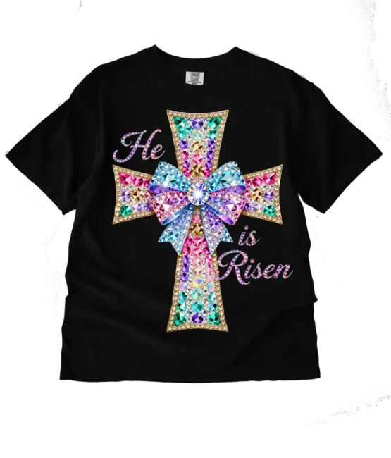 He Risen worship christian heat transfers