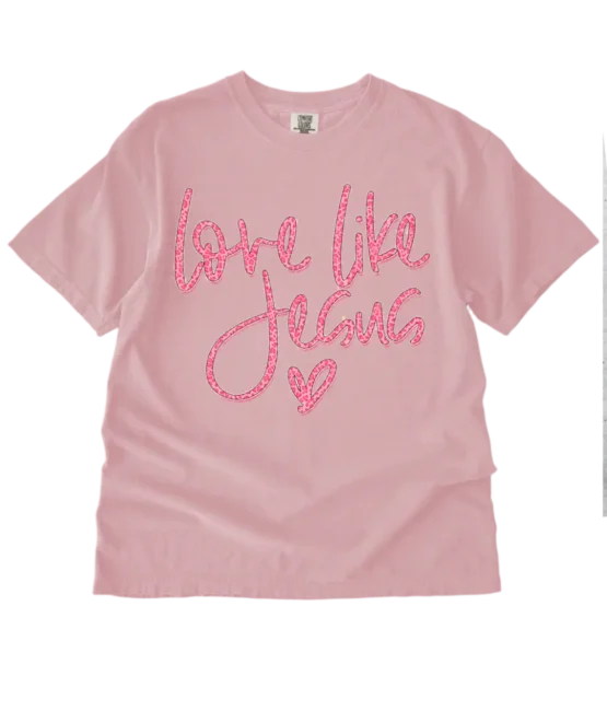 Love like jesus heat transfers