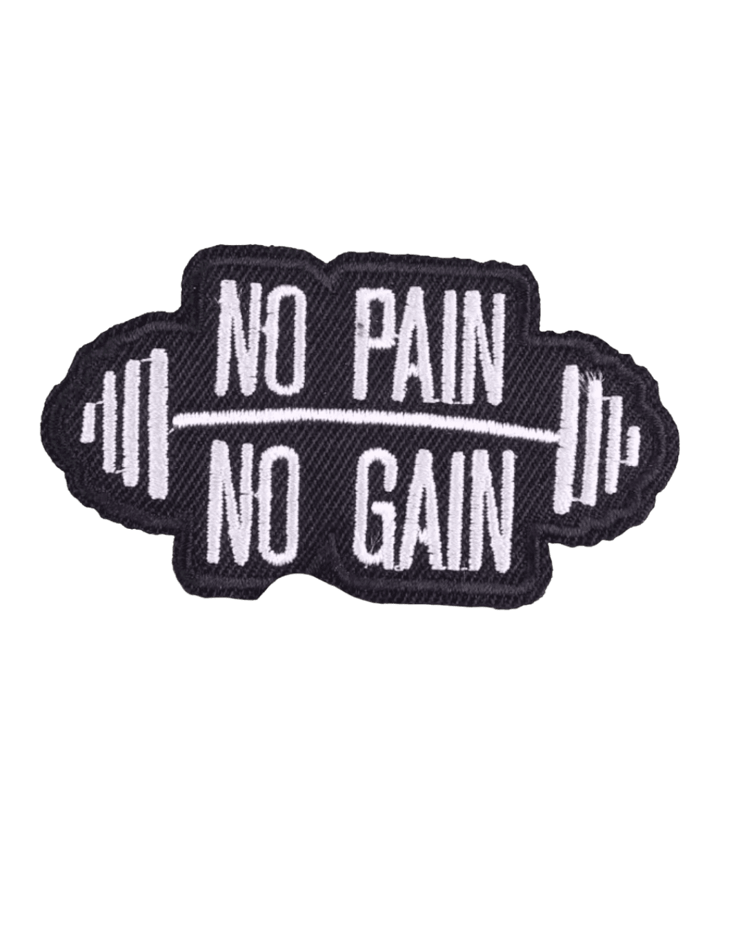 No pain no gain iron on patches