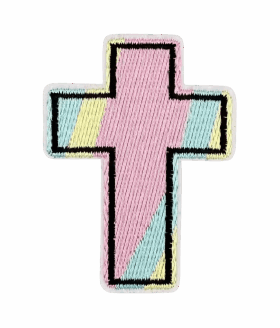 Cross iron on patches