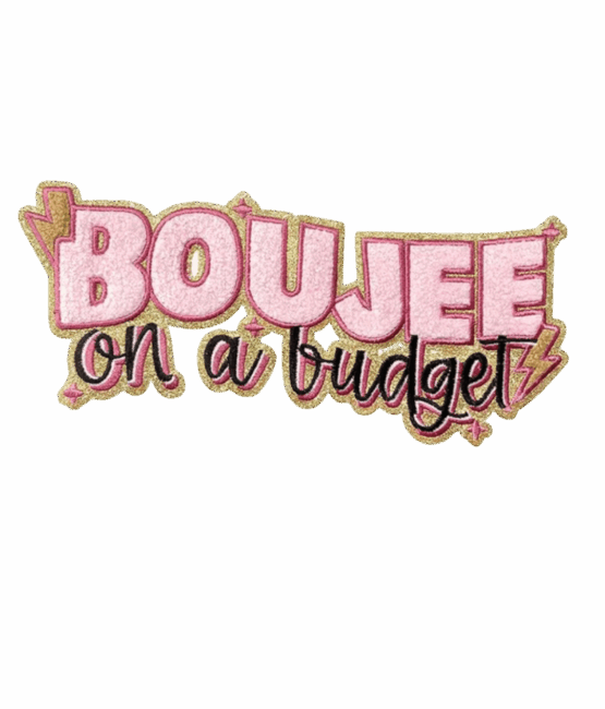 Glitter Boujee on a budget chenille Patches