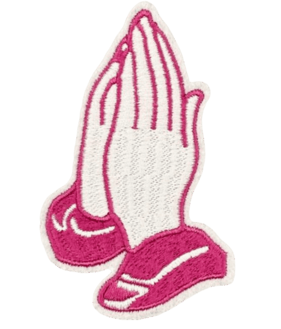 Prayer hands christian patches